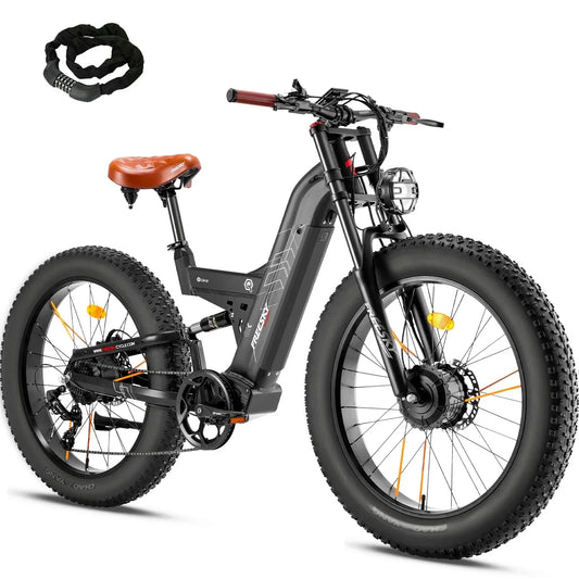 FREESKY Warrior M-530 1000 w Mountain Ebike 4 Fat Tire Electric Fat Tire Mountain eBike - FREES|MOUNT|BLACK|0107