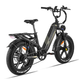 FREESKY Rocky 750 w Ready to Ride Step Thru Ebike 20x4 Electric Cargo eBike - FREES|CARGO|BLACK|0593
