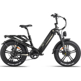 FREESKY Rocky 750 w Ready to Ride Step Thru Ebike 20x4 Electric Cargo eBike - FREES|CARGO|BLACK|0593