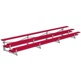 Bleacher - 21 ft. (3 Row - Double Foot Plank) - Tip & Roll - BLDP-321TRG