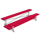 Bleacher - 7-1/2 ft. (2 Row - Double Foot Plank) - Tip & Roll -  BLDP-375TRGPC