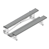 Bleacher - 7-1/2 ft. (2 Row - Single Foot Plank) - Tip & Roll