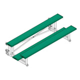 Bleacher - 7-1/2 ft. (2 Row - Single Foot Plank) - Tip & Roll