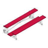 Bleacher - 7-1/2 ft. (2 Row - Single Foot Plank) - Tip & Roll
