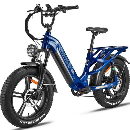 FREESKY Rocky 750 w Ready to Ride Step Thru Ebike 20x4 Electric Cargo eBike - FREES|CARGO|BLACK|0593