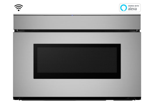 SHARP  24 in. 1.2 cu. ft. 950W Sharp Stainless Steel Smart Easy Wave Open Microwave Drawer Oven - SMD2479JS-KT