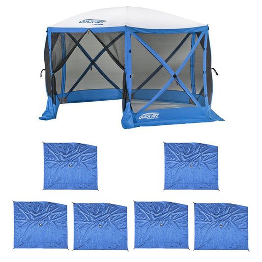 Clam Quick Set Escape Sport Tailgating Shelter Tent + Wind & Sun Panels (6 pack) - 149160