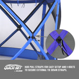 CLAM Quick-Set Escape Sport 11.5 x 11.5 Ft Tailgating Canopy Shelter Tent, Blue - 145183