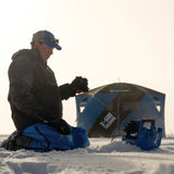 CLAM X-600 Portable 11.5 Ft 6 Person Pop Up Ice Fishing Thermal Hub Shelter Tent - 320783
