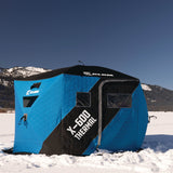 CLAM X-600 Portable 11.5 Ft 6 Person Pop Up Ice Fishing Thermal Hub Shelter Tent - 320783