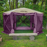 CLAM Quick-Set Pavilion 12.5 x 12.5 Ft Portable Outdoor Canopy Shelter, Plum - 321114