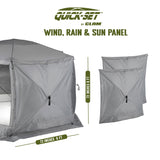 CLAM Quick Set Venture Canopy Shelter + CLAM Quick Set Screen, Gray (2 Pack) - 399163