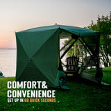 CLAM Quick Set Venture 9x9 Ft Portable Canopy + Clam Quick Set Screen (2 Pack) - 399153