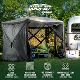 CLAM Quick Set Venture Canopy Shelter + CLAM Quick Set Screen, Gray (2 Pack) - 399163