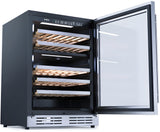 Elica -  Single Door, Dual Zone, Wine Cellar, 23 7/16" W x 22 7/16" D x 33-34" H, 4.8 cu/ft   - Undercounter Refrigerator | EWS52SS1