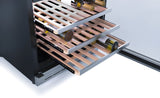 Elica -  Single Door, Dual Zone, Wine Cellar, 23 7/16" W x 22 7/16" D x 33-34" H, 4.8 cu/ft   - Undercounter Refrigerator | EWS52SS1