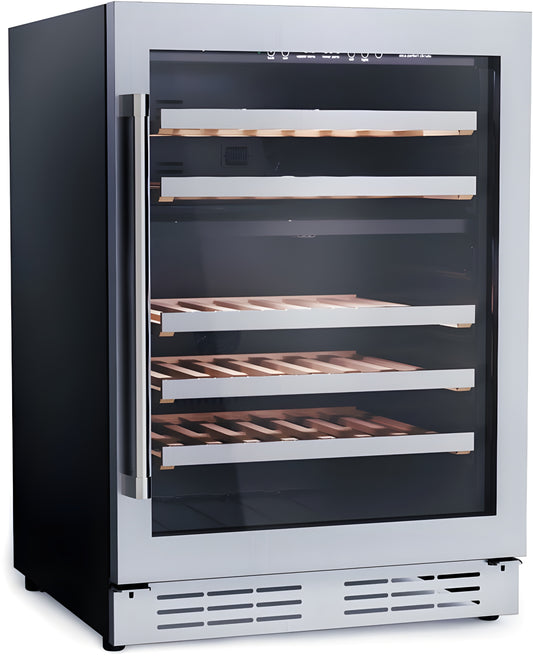 Elica -  Single Door, Dual Zone, Wine Cellar, 23 7/16" W x 22 7/16" D x 33-34" H, 4.8 cu/ft   - Undercounter Refrigerator | EWS52SS1