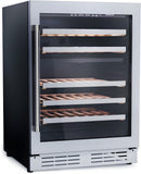 Elica -  Single Door, Dual Zone, Wine Cellar, 23 7/16" W x 22 7/16" D x 33-34" H, 4.8 cu/ft   - Undercounter Refrigerator | EWS52SS1