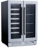 Elica -  French Door, Dual Zone, Beverage and Wine Center, 23 7/16" W x 22 1/4" D x 33-34" H, 4.4 cu/ft   - Undercounter Refrigerator -EBF52SS1
