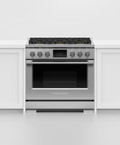 FISHER & PAYKEL RDV3366N Dual Fuel Range, 36", 6 Burners, Self-cleaning - RDV3366N-KT