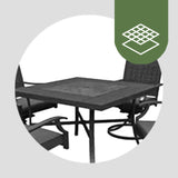Four Seasons Courtyard Belmont 5 Piece All Weather Patio Furniture Dining Set -