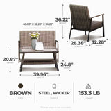 Four Seasons Courtyard Nantucket 4 Piece All Weather Deep Seating Patio Set - 396127