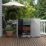 Kings Bottle 36" Outdoor Beverage Refrigerator 2 Door For Home - KBU56ASD
