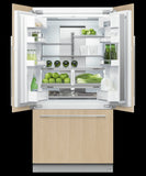 FISHER & PAYKEL RS36A72J1N Integrated French Door Refrigerator Freezer, 36", Ice - RS36A72J1N-KT