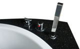 EagoUSA EAGO AM113ETL-L 5.5 ft Left Corner Acrylic White Whirlpool Bathtub for Two - AM113ETL-L