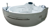 EagoUSA EAGO AM113ETL-L 5.5 ft Left Corner Acrylic White Whirlpool Bathtub for Two - AM113ETL-L