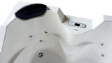 EagoUSA EAGO AM113ETL-L 5.5 ft Left Corner Acrylic White Whirlpool Bathtub for Two - AM113ETL-L