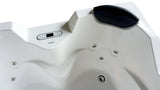 EagoUSA EAGO AM113ETL-R 5.5 ft Right Corner Acrylic White Whirlpool Bathtub for Two - AM113ETL-R