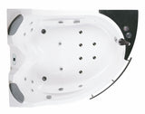 EagoUSA EAGO AM113ETL-R 5.5 ft Right Corner Acrylic White Whirlpool Bathtub for Two - AM113ETL-R