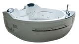 EagoUSA EAGO AM113ETL-R 5.5 ft Right Corner Acrylic White Whirlpool Bathtub for Two - AM113ETL-R