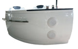 EagoUSA EAGO AM113ETL-R 5.5 ft Right Corner Acrylic White Whirlpool Bathtub for Two - AM113ETL-R