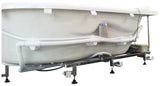 EagoUSA AM124ETL-L 6 ft Left Corner Acrylic White Whirlpool Bathtub for Two - AM124ETL-L