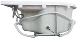 EagoUSA AM124ETL-L 6 ft Left Corner Acrylic White Whirlpool Bathtub for Two - AM124ETL-L
