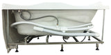 EagoUSA  AM125ETL 5 ft Corner Acrylic White Whirlpool Bathtub for Two w Fixtures - AM125ETL
