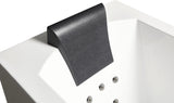 EagoUSA AM154ETL-R5 5 ft Acrylic White Rectangular Whirlpool Bathtub w/ Fixtures - AM154ETL-R5