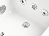EagoUSA AM154ETL-R5 5 ft Acrylic White Rectangular Whirlpool Bathtub w/ Fixtures - AM154ETL-R5