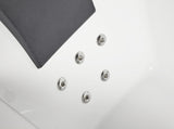 EagoUSA AM154ETL-R5 5 ft Acrylic White Rectangular Whirlpool Bathtub w/ Fixtures - AM154ETL-R5