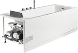 EagoUSA AM154ETL-R5 5 ft Acrylic White Rectangular Whirlpool Bathtub w/ Fixtures - AM154ETL-R5