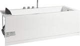 EagoUSA AM154ETL-R5 5 ft Acrylic White Rectangular Whirlpool Bathtub w/ Fixtures - AM154ETL-R5