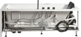 EagoUSA AM154ETL-R5 5 ft Acrylic White Rectangular Whirlpool Bathtub w/ Fixtures - AM154ETL-R5