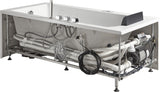 EagoUSA AM154ETL-R5 5 ft Acrylic White Rectangular Whirlpool Bathtub w/ Fixtures - AM154ETL-R5