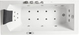 EagoUSA AM154ETL-R5 5 ft Acrylic White Rectangular Whirlpool Bathtub w/ Fixtures - AM154ETL-R5