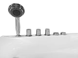 EagoUSA AM161-L 59" Single Person Corner White Acrylic Whirlpool Bath Tub - AM161-L