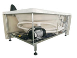 EagoUSA AM161-L 59" Single Person Corner White Acrylic Whirlpool Bath Tub - AM161-L