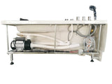 EagoUSA AM161-L 59" Single Person Corner White Acrylic Whirlpool Bath Tub - AM161-L
