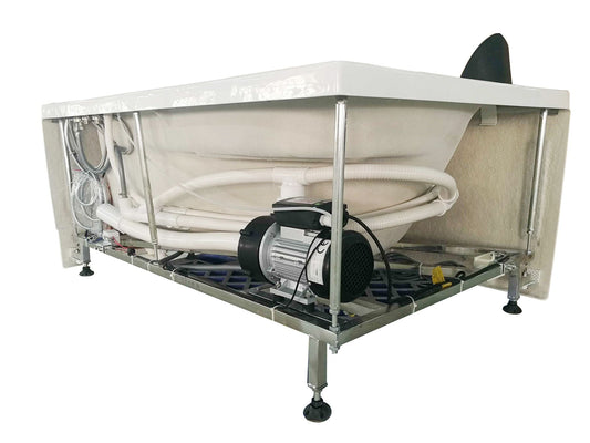 EagoUSA EAGO AM161-R 59" Single Person Corner White Acrylic Whirlpool BathTub - AM161-R